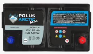 Аккумулятор POLUS ARCTIC AGM 88R обр. пол. 850A 315x175x190