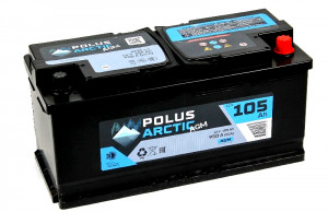 Аккумулятор POLUS ARCTIC AGM 105R обр. пол. 950A 393x175x190