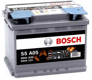 Аккумулятор BOSCH S5 A05 AGM 60Ah 680A (EN) о.п.(242х175х190) 560 901 068
