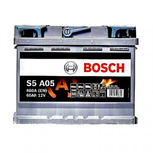 Аккумулятор BOSCH S5 A05 AGM 60Ah 680A (EN) о.п.(242х175х190) 560 901 068