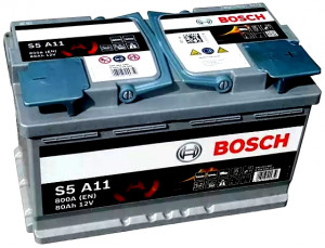 Аккумулятор BOSCH S5 A11 AGM 80Ah 800A (EN) о.п.(315х175х190) 580 901 080