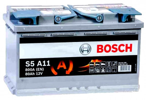 Аккумулятор BOSCH S5 A11 AGM 80Ah 800A (EN) о.п.(315х175х190) 580 901 080