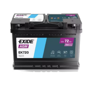 Аккумулятор EXIDE Start-Stop AGM 72R обр. пол. 760А 278x175x190 (EK720) France