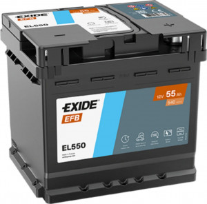 Аккумулятор EXIDE EFB 55R обр. пол. 540А 207x175x190 (EL550)