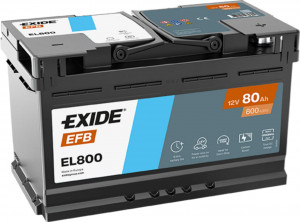 Аккумулятор EXIDE EFB 80R обр. пол. 800А 315x175x190 (EL800)