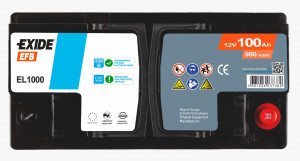 Аккумулятор EXIDE EFB 100R обр. пол. 900А 353x175x190 (EL1000) France