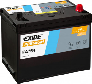 Аккумулятор EXIDE Premium EA754 D26 75R обр. пол. 630A 260x173x220