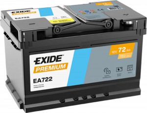 Аккумулятор EXIDE Premium EA722 72R обр. пол. 720A 278x175x190