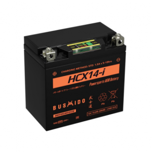 Аккумулятор Мото AGM BUSHIDO HCX14-i 15,5Ач 230A прям. пол. 150x86x145 (YTX14-BS)