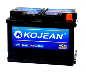 Аккумулятор Kojean AGM 70R обр. пол. 700А 278x175x190