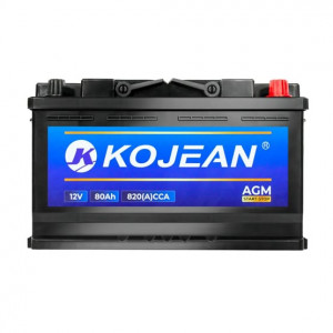 Аккумулятор Kojean AGM 80R обр. пол. 820А 315x175x190