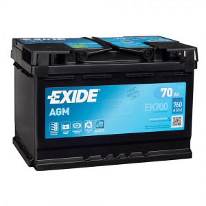 Аккумулятор EXIDE Start-Stop AGM 70R обр. пол. 760А 278x175x190 (EK700) Poland