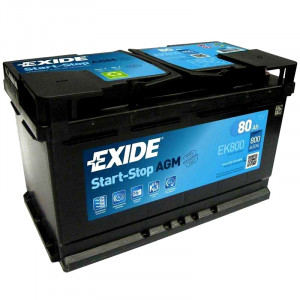 Аккумулятор EXIDE Start-Stop AGM 80R обр. пол. 800А 315x175x190 (EK800) Poland