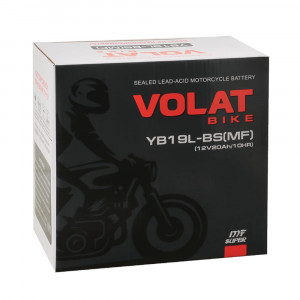 Аккумулятор для мототехники VOLAT MF 20Ач 260А прям. пол. 181x77x167 YB19L-BS (MF) R+