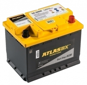 Аккумулятор ATLAS BX AGM L2 60 Ач обр. пол. 680A 242x175x190