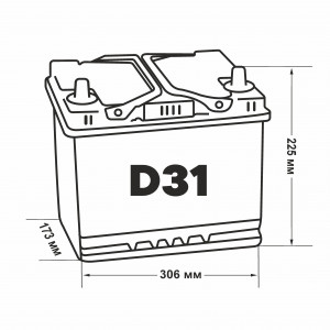Аккумулятор ATLAS BX AGM D31 100L прям. пол. 850A 306x173x220