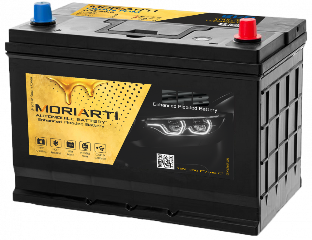 Аккумулятор MORIARTI QUANTUM EFB 140D31L 90 Ач обр. пол. 800А 306x173x220