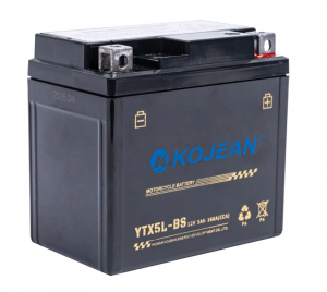 Мото Аккумулятор KOJEAN AGM CT1205 12V 5Ah 160А обр. пол 114x69x109 (YTX5L-BS)