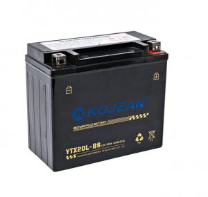 Аккумулятор для мототехники KOJEAN AGM 12V 20Ah 310А обр. пол 177x88x155 (YTX20L-BS)
