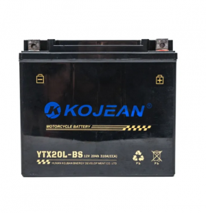 Аккумулятор для мототехники KOJEAN AGM 12V 20Ah 310А обр. пол 177x88x155 (YTX20L-BS)