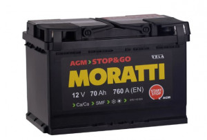 Аккумулятор Moratti AGM 70R обр. пол. 760A 278x175x190
