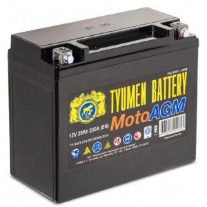 Аккумулятор для мототехники Tyumen Battery Moto AGM 12V 20Ah 230А обр.пол 175х87х155 (YB18L-A, YB16L-B, YTX20HL-BS, YTX20L-BS)
