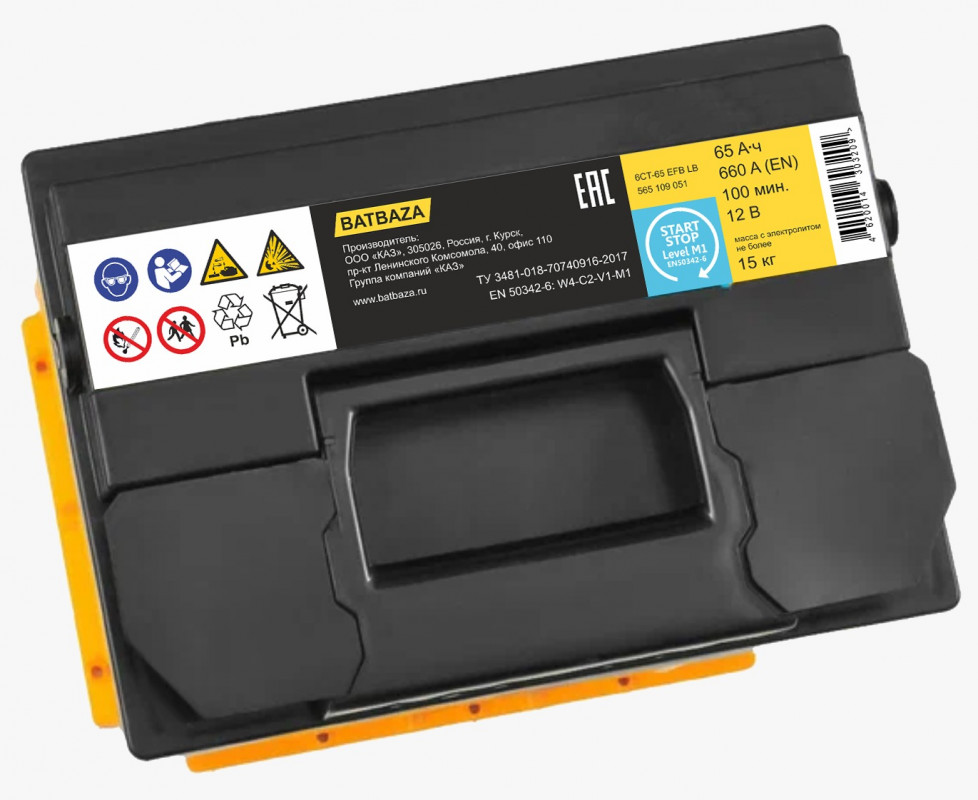 Аккумулятор FORSE EFB 65 Ач обр. пол. 660A 242x175x175