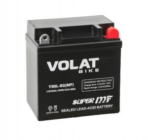 Аккумулятор для мототехники VOLAT MF 5Аh 65A 12V обр.пол 119x60x129 (YB5L-BS)