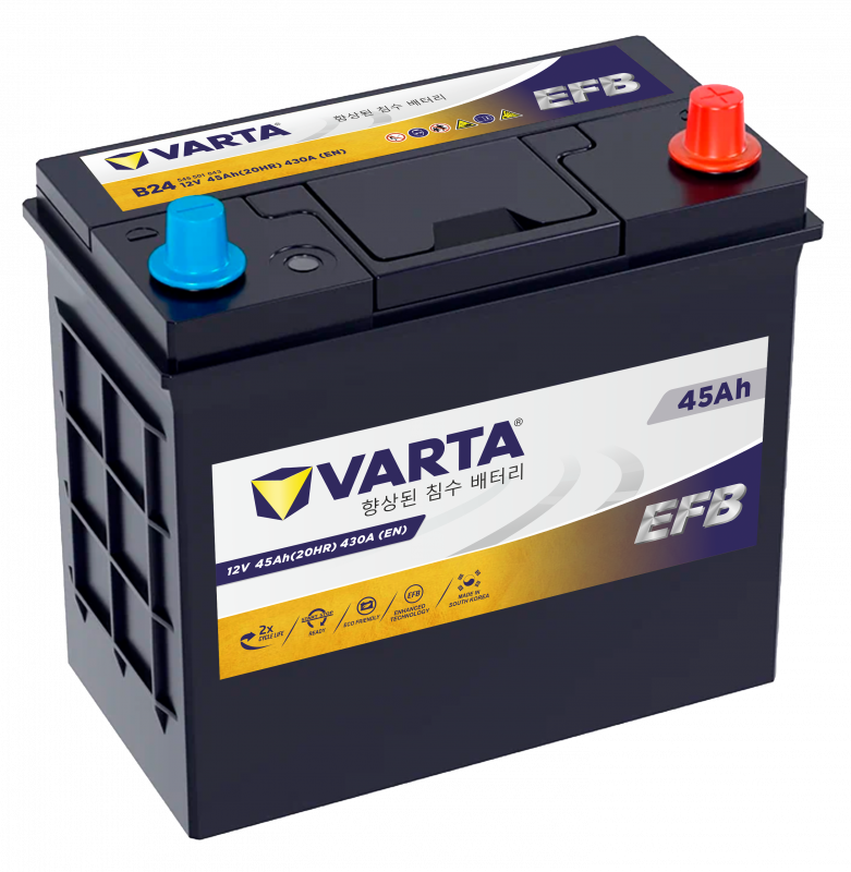 Аккумулятор Varta EFB B24 45 Ач обр. пол. 430A 238x128x220