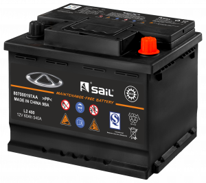 Аккумулятор SAIL 60 Ач обр. пол. 540A 242x175x190