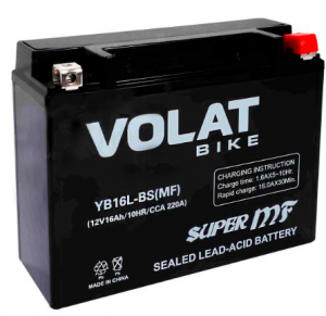 Аккумулятор для мототехники VOLAT iGEL YB16L-BS 16Ач 210А обр. пол. 205x70x162 (YB16L-BS MF)