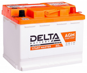 Аккумулятор DELTA START MASTER AGM 60 Ач 660А обр. пол. 242х175х190
