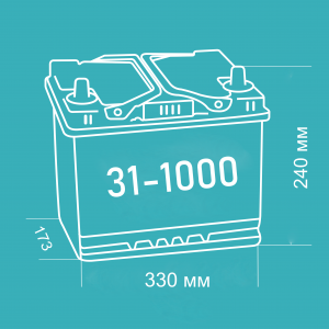 Аккумулятор Atlas BX SMF MF31S-1000 105Ah универс. пол. винт 1000A 330x173x240