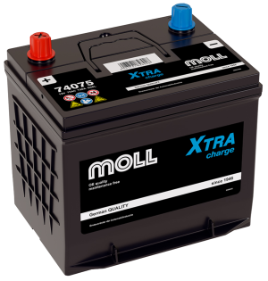Аккумулятор MOLL XTRA CHARGE Asia 75 Ач 720А обр. пол. 260х172х220
