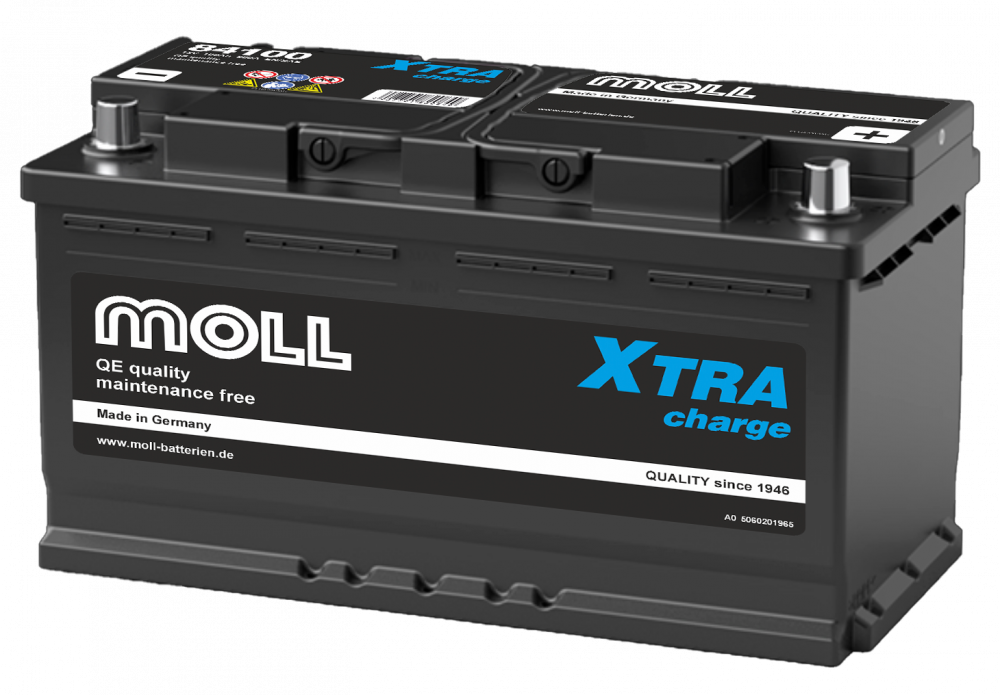 Аккумулятор MOLL XTRA CHARGE 100 Ач обр. пол. 900А 353х175х190