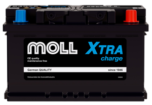 Аккумулятор MOLL XTRA CHARGE 75 Ач 720А обр. пол. 278х175х190
