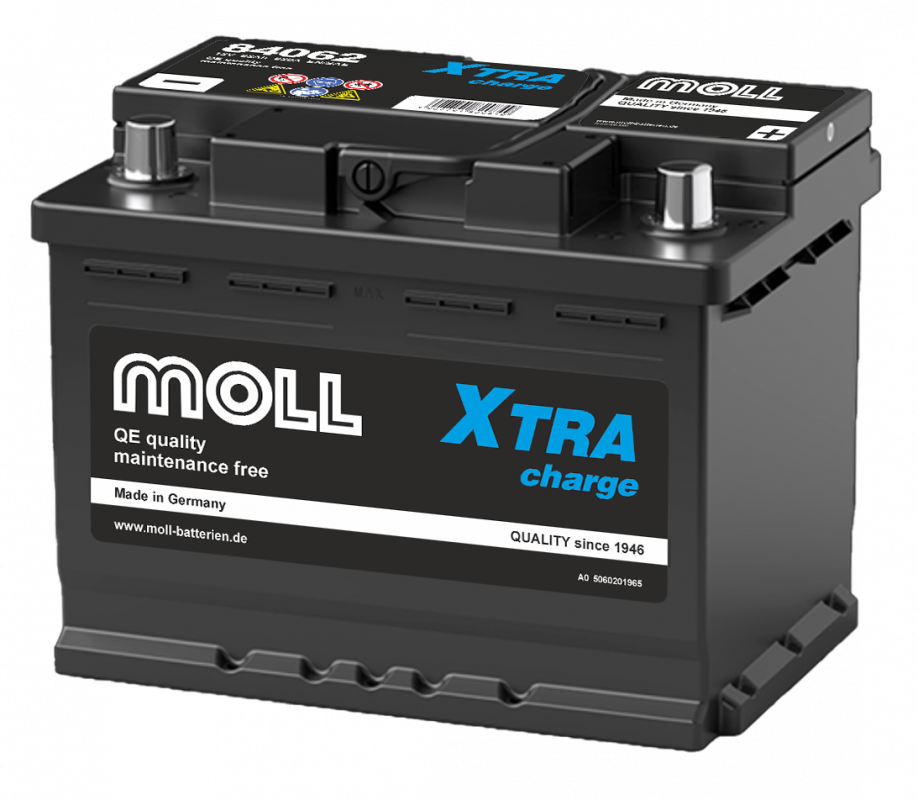 Аккумулятор MOLL XTRA CHARGE 60 Ач 580А обр. пол. низкий 242х175х175