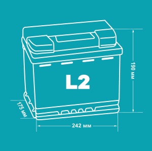 Аккумулятор RACER EFB (Kainar) 61 Ач обр. пол. 660A 242x175x190