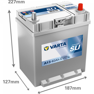 Аккумулятор VARTA SLI A13 40 Ач обр. пол. тонк. кл. 330A 187x127x220