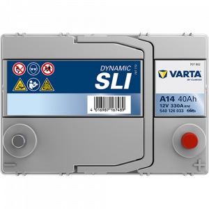 Аккумулятор VARTA SLI A14 40 Ач обр. пол. тонк. кл. 330A 187x127x220