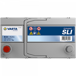 Аккумулятор VARTA SLI B34 45 Ач прям. пол. станд. кл. 330A 238x129x227