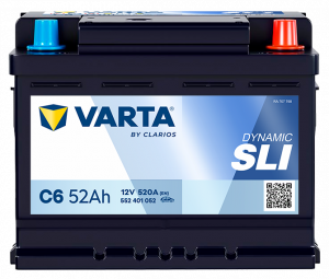 Аккумулятор Varta SLI C6 52R обр. пол. низкий 520A 207x175x175