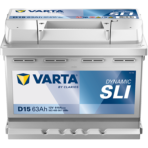 Аккумулятор Varta SLI D15 63R обр. пол. 610A 242x175x190