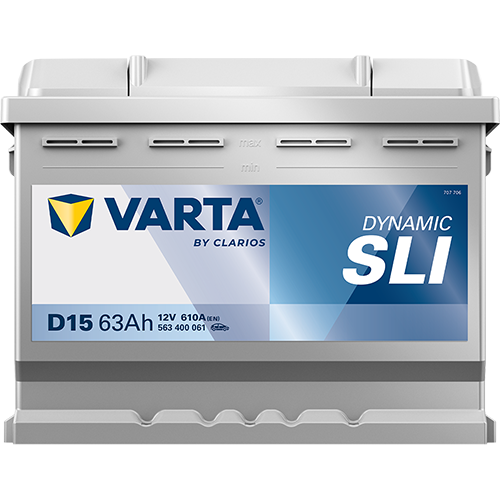 Аккумулятор Varta SLI D15 63R обр. пол. 610A 242x175x190