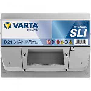 Аккумулятор Varta SLI D21 61 Ач обр. пол. 600A 242x175x175