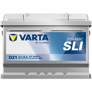 Аккумулятор Varta SLI D21 61 Ач обр. пол. 600A 242x175x175