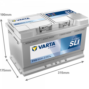 Аккумулятор Varta SLI F19 85 Ач обр. пол. 800A 315x175x190