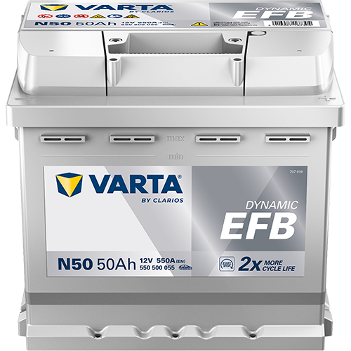 Аккумулятор Varta EFB N50 50 Ач обр. пол. 550A 207x175x190 (New)
