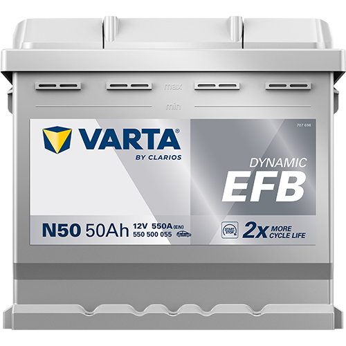 Аккумулятор Varta EFB N50 50 Ач обр. пол. 550A 207x175x190 (New)