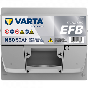 Аккумулятор Varta EFB N50 50 Ач обр. пол. 550A 207x175x190 (New)